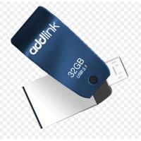 USB флеш накопичувач AddLink 32GB T55 Blue USB 3.1/Micro USB (ad32GBT55B3)