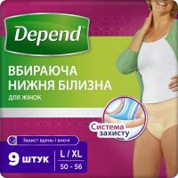 Підгузки для дорослих Depend Трусики для жінок L / XL (5029053560731)