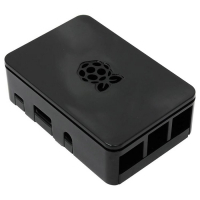 Корпус до промислового ПК Raspberry Pi 3 model B/B+, пластиковий, чорний, з лого (RA179)