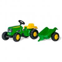 Веломобіль Rolly Toys Трактор з причіпом rollyKid John Deere зелено-жовтий (012190)