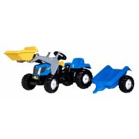 Веломобіль Rolly Toys Трактор з причіпом та ковшем rollyKid NEW HOLLAND (023929)