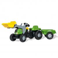 Веломобіль Rolly Toys Трактор з причіпом та ковшем rollyKid-X зелено-жовтий (023134)