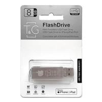 USB флеш накопичувач T&G 8GB 004 Metal Black USB 3.0/Lightning (TG004IOS-8G3)