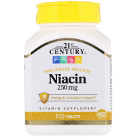 Вітамін 21st Century Ніацин, 250 мг,  110 пігулок (CEN-22849)