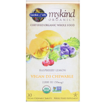 Вітамін Garden of Life Вітамін D3, 2000 МЕ, малиново-лимонний смак, MyKind Organics (GOL-11861)