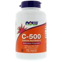 Вітамін Now Foods Аскорбат кальцію C-500, Calcium Ascorbate Capsules, 250 капс (NOW-00677)