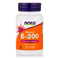 Вітамін Now Foods Вітамін E, Е-200, 100 желатинових капсул (NF0825)