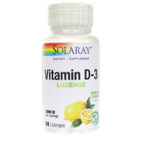 Вітамін Solaray Вітамін D3, 2000 МE, З Смаком Лимона, 60 Льодяників (SOR79645)