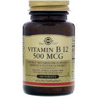 Вітамін Solgar Вітамін B12, Vitamin B12, 500 мкг, 100 таблеток (SOL-03220)