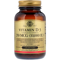 Вітамін Solgar Вітамін D3, Vitamin D3 (Cholecalciferol), 250 мкг, 10,000 МE (SOL-35872)