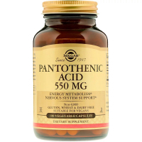 Вітамін Solgar Пантотенова кислота (B5) Pantothenic Acid, 550 мг, 100 вегет (SOL-02171)