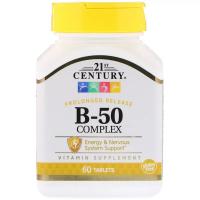 Вітамін 21st Century Комплекс B-50, 60 таблеток (CEN22251)