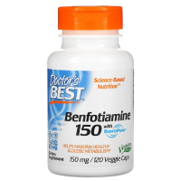 Вітамін Doctor's Best Бенфотіамін, Benfotiamine 150, 150 мг, 120 капсул (DRB-00129)