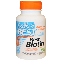Вітамін Doctor's Best Біотин (B7) 5000мкг, 120 гелевих капсул (DRB-00301)