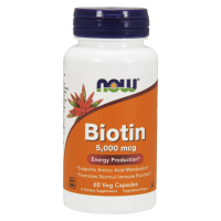 Вітамін Now Foods Біотин (В7) 5000 мкг, 60 гелевих капсул (NOW-00471)