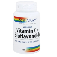 Вітамін Solaray Вітамін C c біофлавоноїдів, 500 мг, 100 капсул (SOR04432)