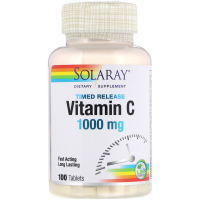 Вітамін Solaray Вітамін С двофазним Вивільнення, Vitamin C, 1000 мг, 100 Та (SOR-04453)