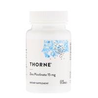 Мінерали Thorne Research Цинк Пиколинат 15 мг, Zinc Picolinate, 60 капсул (THR-21002)
