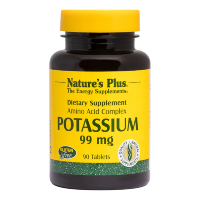 Мінерали Natures Plus Калій, Potassium, Nature's Plus, 99 мг, 90 таблеток (NTP3370)