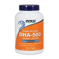 Жирні кислоти Now Foods DHA (докозагексаєнова кислота) 500 мг, 180 желатинових кап (NOW-01613)