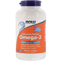 Жирні кислоти Now Foods Омега-3 1000 мг, 180 EPA / 120 DHA, Molecularly Distilled Om (NOW-01648)