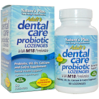 Пробіотики Natures Plus Пробіотик для Здоров'я Зубов і Порожнини Рота для дорослих (NAP-04383)