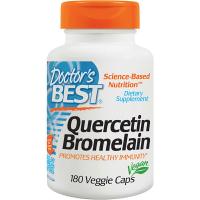 Вітамінно-мінеральний комплекс Doctor's Best Кверцетин і Бромелайн, Quercetin Bromelain, 180 капсул (DRB-00029)