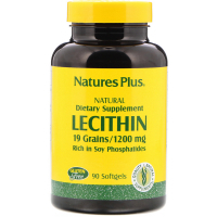 Вітамін Natures Plus Лецитин з Сої, 1200 мг, 90 м'яких таблеток (NAP-04160)