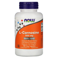 Вітамін Now Foods L-Карнозин, L-Carnosine, 500 мг, 100 вегетаріанських капсул (NOW-00079)