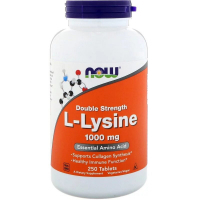 Вітамін Now Foods L-Лізин, L-Lysin, 1000 мг, 250 таблеток (NF0123)