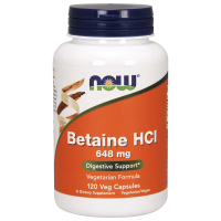 Вітамін Now Foods Бетаїн HCI 648 мг, 120 гелевих капсул (NOW-02938)