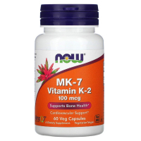 Вітамін Now Foods Вітамін К-2, K-2 (MK7), 100 мкг, 60 вегетаріанських капсул (NOW-00992)
