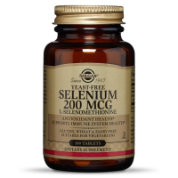 Мінерали Solgar Селен, (селенометіонін), Selenium, Yeast-Free, 200 мкг, 100 (SOL02557)