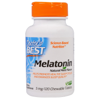 Амінокислота Doctor's Best Мелатонін 5 мг, М'ятний смак, 120 жувальних таблеток (DRB-00407)