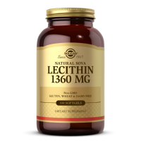 Амінокислота Solgar Лецитин невибілений 1360 мг, Natural Soya Lecithin, 100 жела (SOL01540)