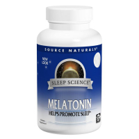 Амінокислота Source Naturals Мелатонін 1 мг, Смак Апельсину, Sleep Science, 100 таблеток (SNS-00706)