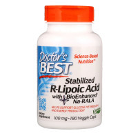 Антиоксидант Doctor's Best R-Ліпоєва кислота, R-Lipoic Acid, 100 мг, 180 капсул (DRB-00229)