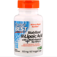 Антиоксидант Doctor's Best R-Ліпоєва кислота, R-Lipoic Acid, 100 мг, 60 капсул (DRB-00123)