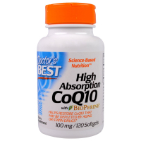 Антиоксидант Doctor's Best Коензим Q10 Високої абсорбацию 100мг, BioPerine, 120 желатин (DRB-00183)