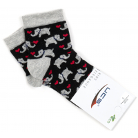 Шкарпетки UCS Socks зі слониками (M0C0101-2116-1B-black)