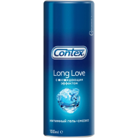 Інтимний гель-змазка Contex Long Love з охолоджуючим ефектом (лубрикант) 100 мл (5060040304044)