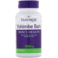Трави Natrol Йохимбе, Yohimbe Bark, 500 мг, 90 капсул (NTL-02276)