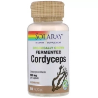 Трави Solaray Organically Grown Fermented Cordyceps, 500 mg, 60 VegCaps (SOR77193)