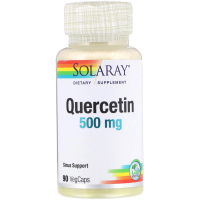 Трави Solaray Кверцетин, Quercetin, 500 мг, 90 вегетаріанських капсул (SOR-44685)