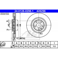 Гальмівний диск ATE 24-0128-0296-1-02