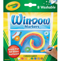 Фломастери Crayola Набір Washable для малювання на склі 8 шт (256344.024)