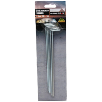 Комплект кілочків High Peak Steel Round Peg 20 см 6 шт Silver (928997)