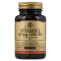 Вітамін Solgar Вітамін E, 67 мг (100 IU), d-Alpha Tocopherol & Mixed Tocoph (SOL-03461)