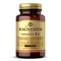 Мінерали Solgar Магній з вітаміном B6, Magnesium with Vitamin B6, 100 таблет (SOL01720)