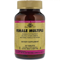 Мультивітамін Solgar Мультивітаміни для Жінок, Female Multiple, 60 таблеток (SOL-59198)